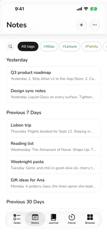 Atlas notes